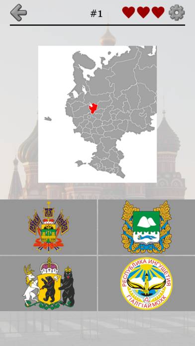 Russian Regions: Quiz on Maps & Capitals of Russia App screenshot #1