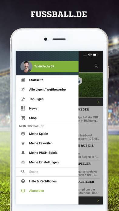 Fussball.de App-Screenshot #1