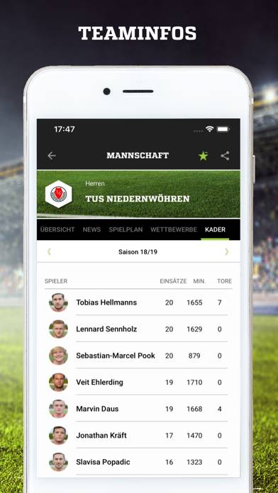 Fussball.de App screenshot