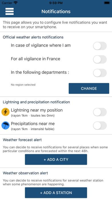 Infoclimat Capture d'écran de l'application