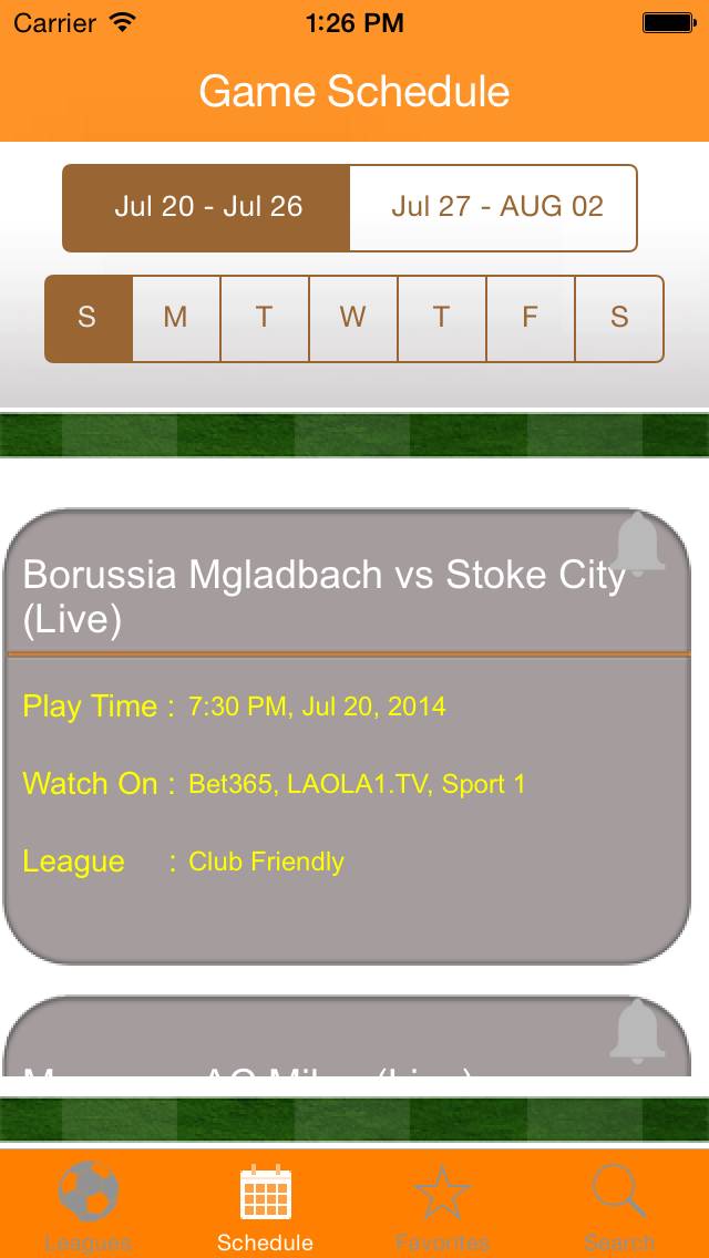 Live Football TV App Captura de pantalla de la aplicación #4