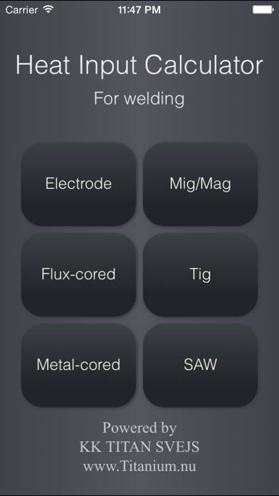 Heat Input Calculator for welding App screenshot #1