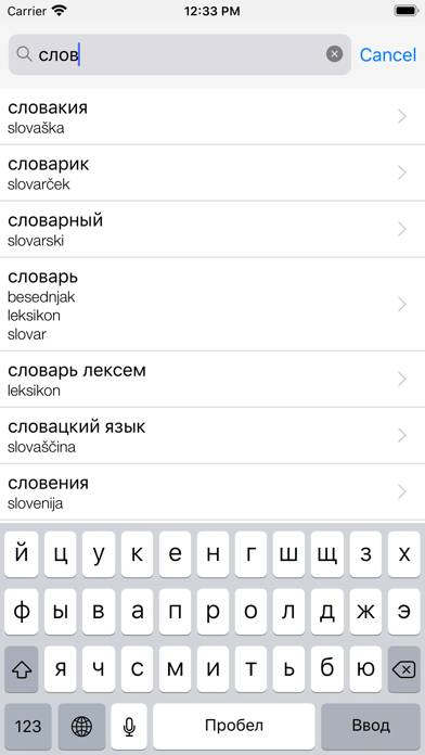Vaš slovensko-ruski slovar App screenshot #2