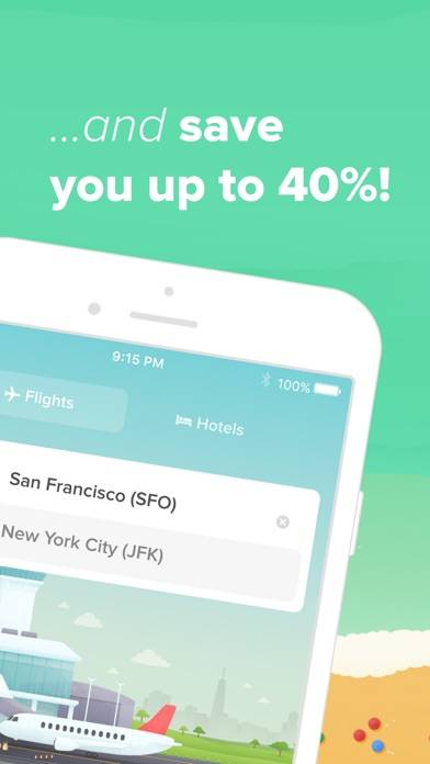 Hopper: Flug, Hotel & Auto App-Screenshot