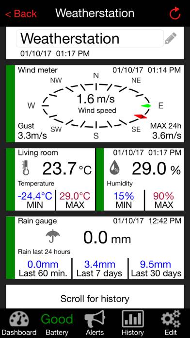 WeatherHub App skärmdump