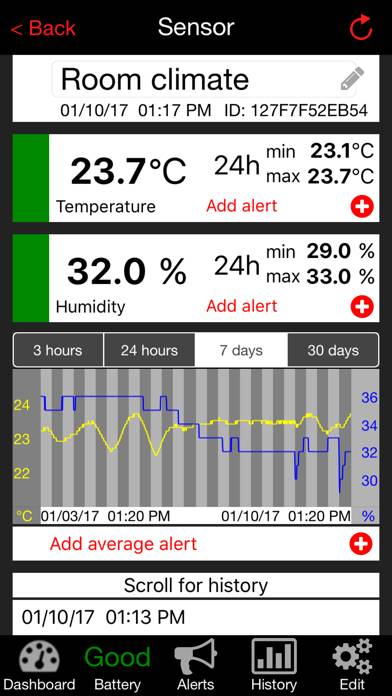 WeatherHub App skärmdump