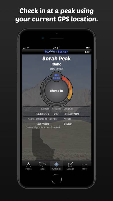 Summit Seeker Schermata dell'app