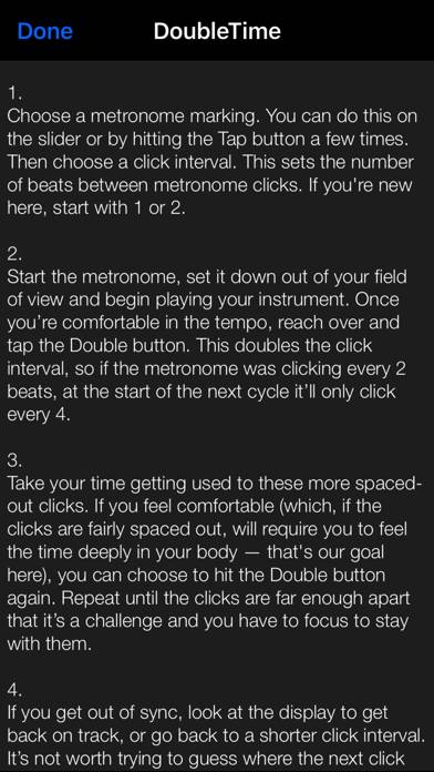 DoubleTime Metronome Скриншот приложения #2