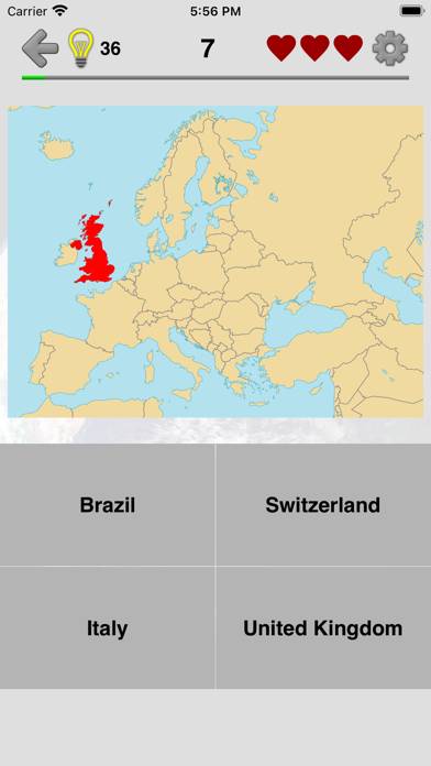 Maps of All Countries Geo-Quiz App screenshot #1