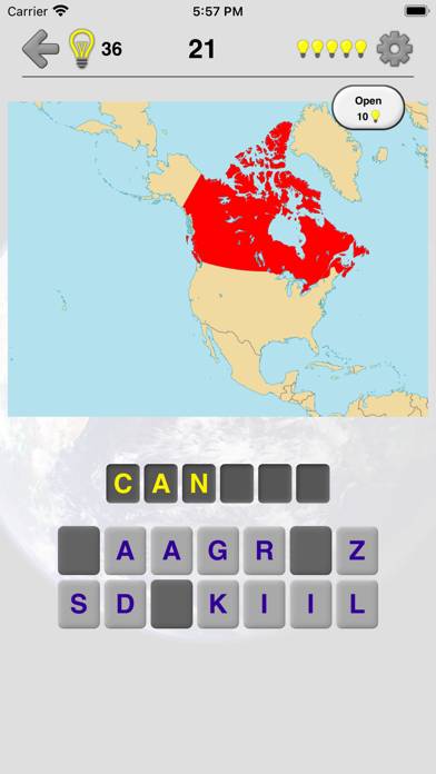 Maps of All Countries Geo-Quiz Uygulama ekran görüntüsü #2