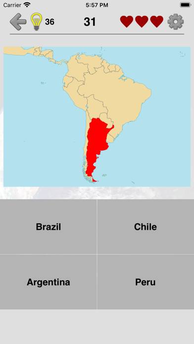 Maps of All Countries Geo-Quiz Uygulama ekran görüntüsü #5