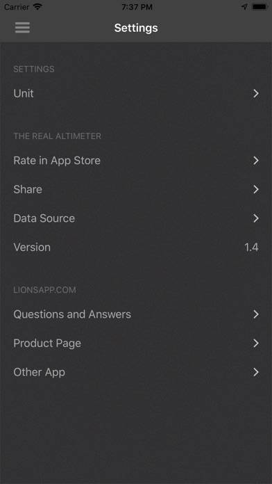 The real Altimeter Скриншот приложения #6
