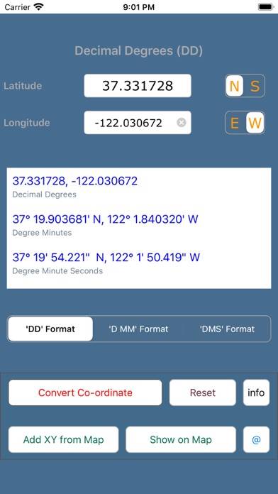 Coordinate Converter DD DMS Schermata dell'app #1