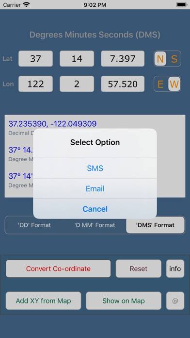 Coordinate Converter DD DMS Schermata dell'app #3