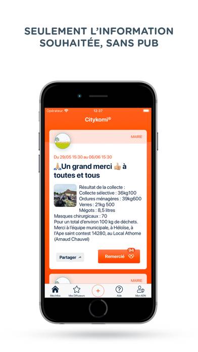 Citykomi alerte en temps réel Capture d'écran de l'application #3