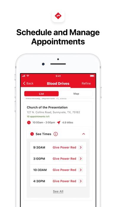 Blood Donor American Red Cross App screenshot #1