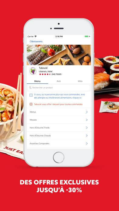 Just Eat FR Capture d'écran de l'application