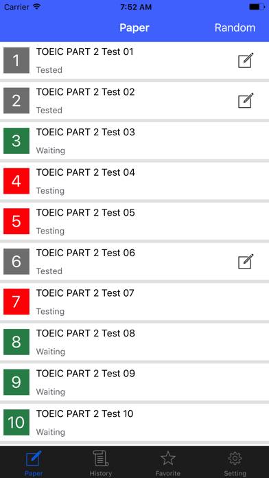 TOEIC Test Part2 Listening 300 Schermata dell'app #1