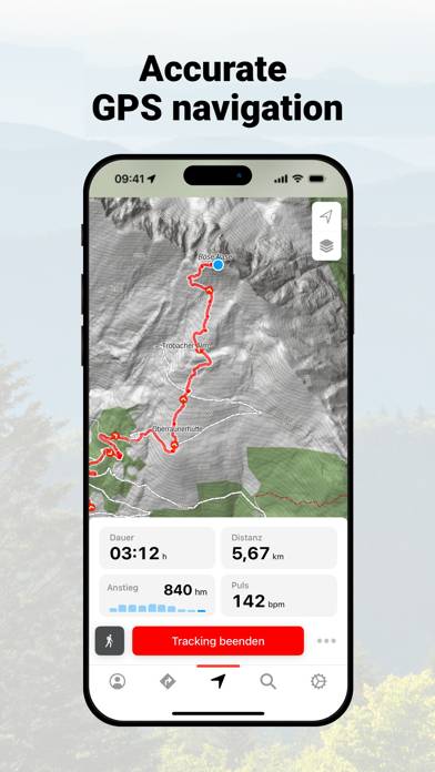 Bergfex: hiking & tracking Captura de pantalla de la aplicación #2