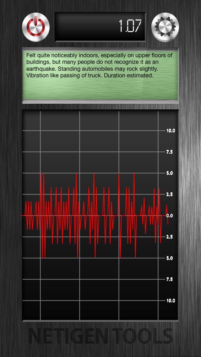 Schwingungsmesser plus App-Screenshot