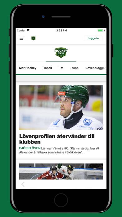 Hockeyfokus skärmdump