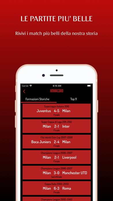 Pelle Milan Schermata dell'app