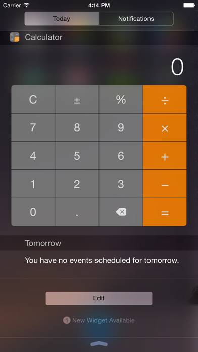 Calculator Widget for Notification Center App screenshot #1