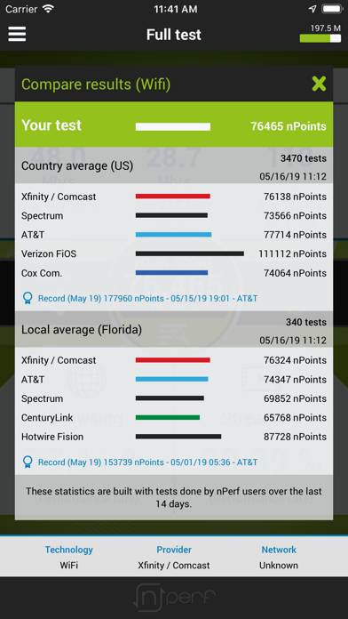 NPerf internet speed test App screenshot #5