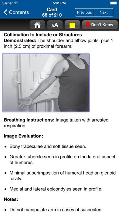 Radiographic Positioning Cards App screenshot