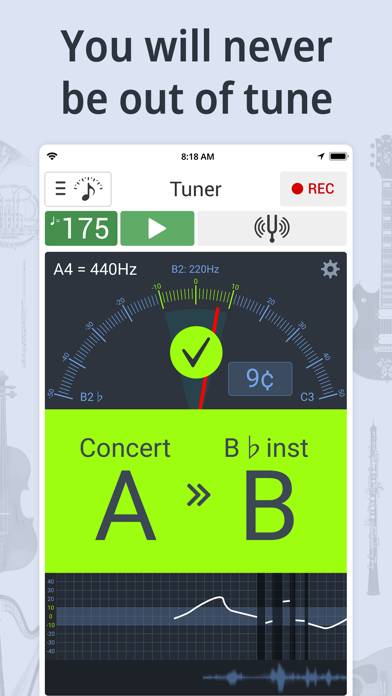 Tuner & Metronome -Soundcorset Скриншот приложения #1