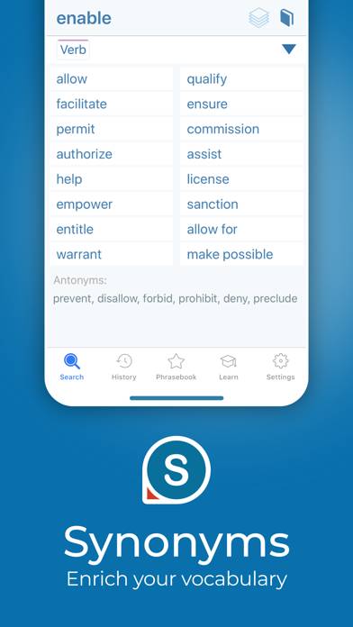 Reverso translate and learn App screenshot