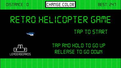 Retro Helicopter Game captura de pantalla