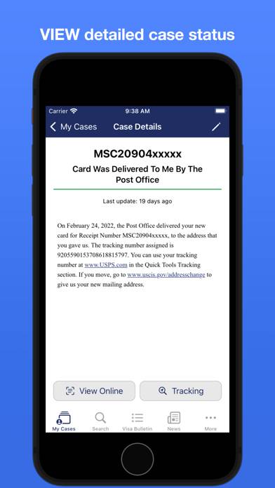 Case Tracker for USCIS & NVC App screenshot