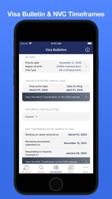 Case Tracker for USCIS & NVC App screenshot