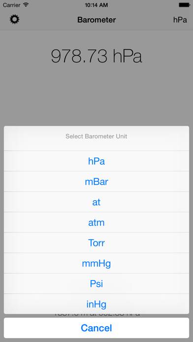Barometer and Altimeter Captura de pantalla de la aplicación #4