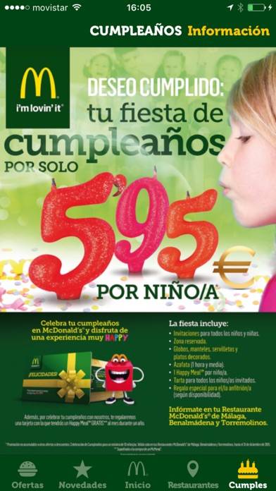 Ofertas McDonald's Málaga App screenshot