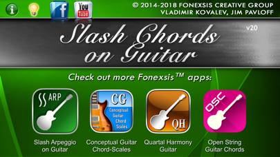 Slash Chords on Guitar Captura de pantalla de la aplicación