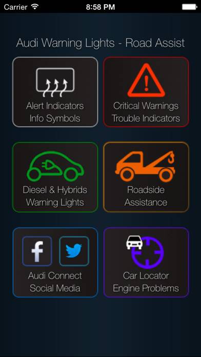 App for Audi Cars - Audi Warning Lights & Road Assistance - Car Locator