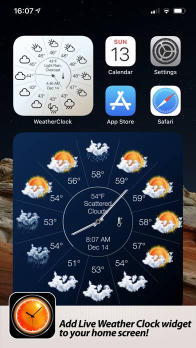 Weather Clock Widget Скриншот приложения #1