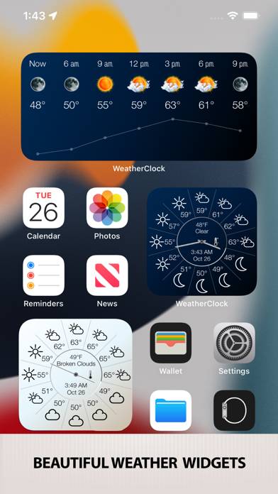 Weather Clock Widget Скриншот приложения #2