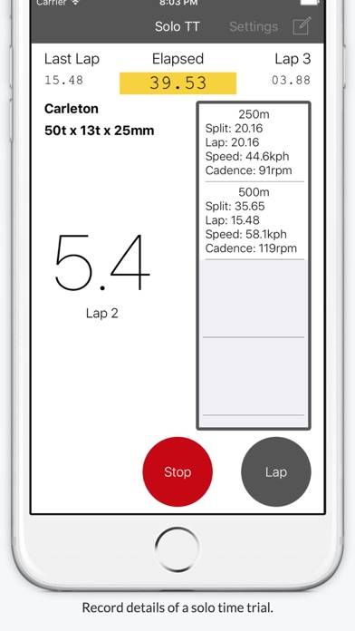 Track Cycling Stopwatch App screenshot #1