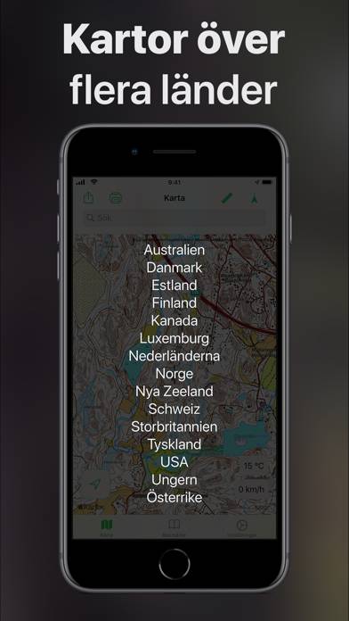 Terrängkartan App skärmdump