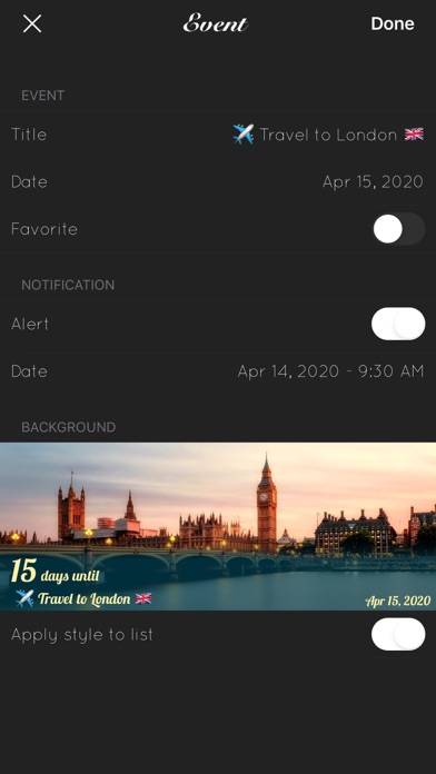 Big Days Pro Events Countdown Captura de pantalla de la aplicación #3