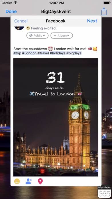 Big Days Pro Events Countdown Captura de pantalla de la aplicación #5