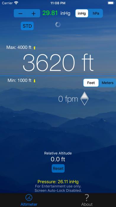 Pressure Altimeter Schermata dell'app #1