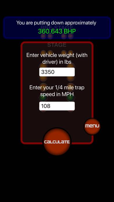 Drag Race Calculator App screenshot #3