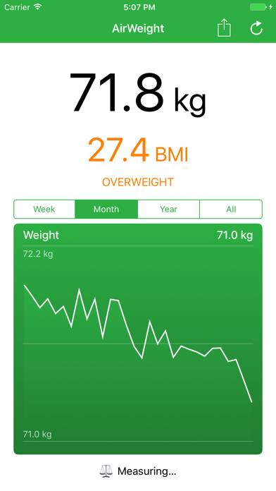 AirWeight for Bluetooth Scales App screenshot #1