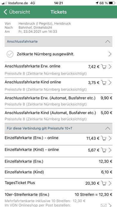 VGN Fahrplan & Tickets App screenshot #5