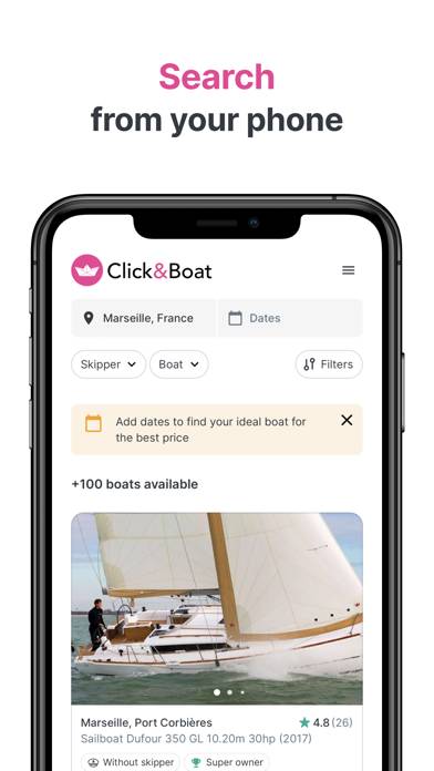 Click&Boat – Yacht Charters Capture d'écran de l'application #2