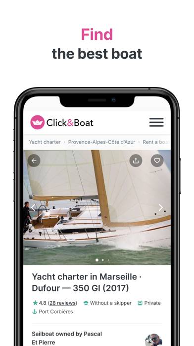 Click&Boat – Yacht Charters Captura de pantalla de la aplicación #3
